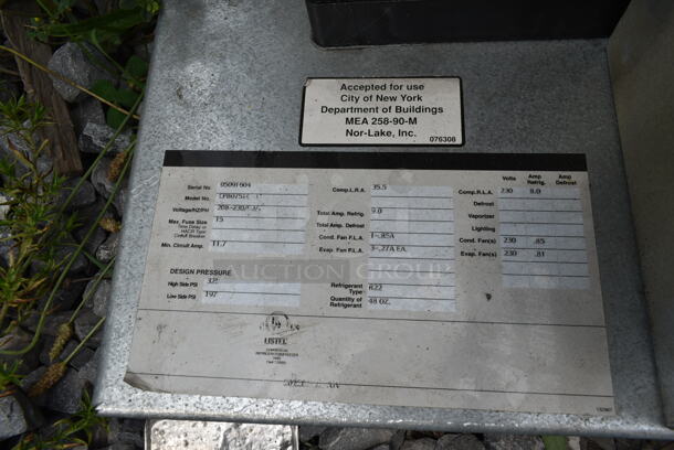 Norlake SELF CONTAINED 6'x8' Walk In Cooler Box w/ Floor, Norlake CPB075FC 208/230 Volt, 1 Phase Condenser and Copeland RS47C2-TAV-102 208/230 Volt, 1 Phase Compressor. Picture of the Unit Before Removal Is Included In the Listing. - Image 5 of 8