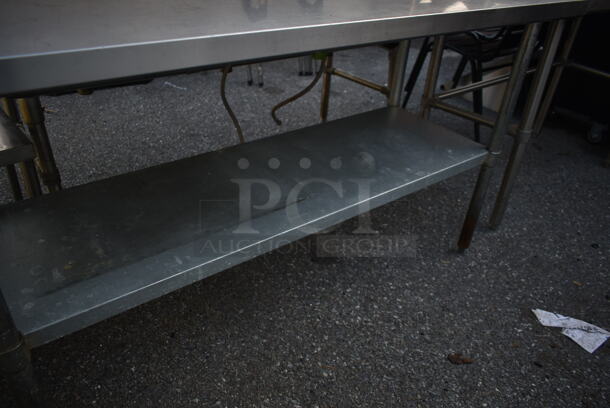 Stainless Steel Commercial Table w/ Metal Under Shelf and 2 Tier Over Shelf. - Image 5 of 6