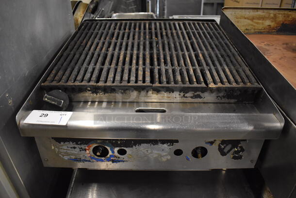 Star Stainless Steel Commercial Countertop Natural Gas Powered Charbroiler Grill. 24x26x15