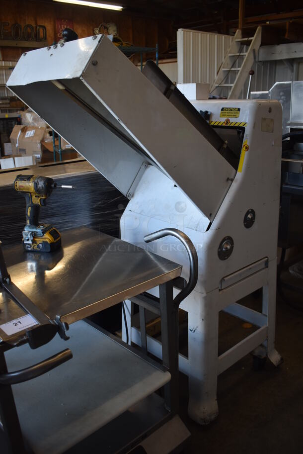 Oliver 797-32NC Metal Commercial Floor Style Bread Loaf Slicer on Commercial Casters. 115 Volts, 1 Phase. 43x22x57. Tested and Working! - Image 2 of 5