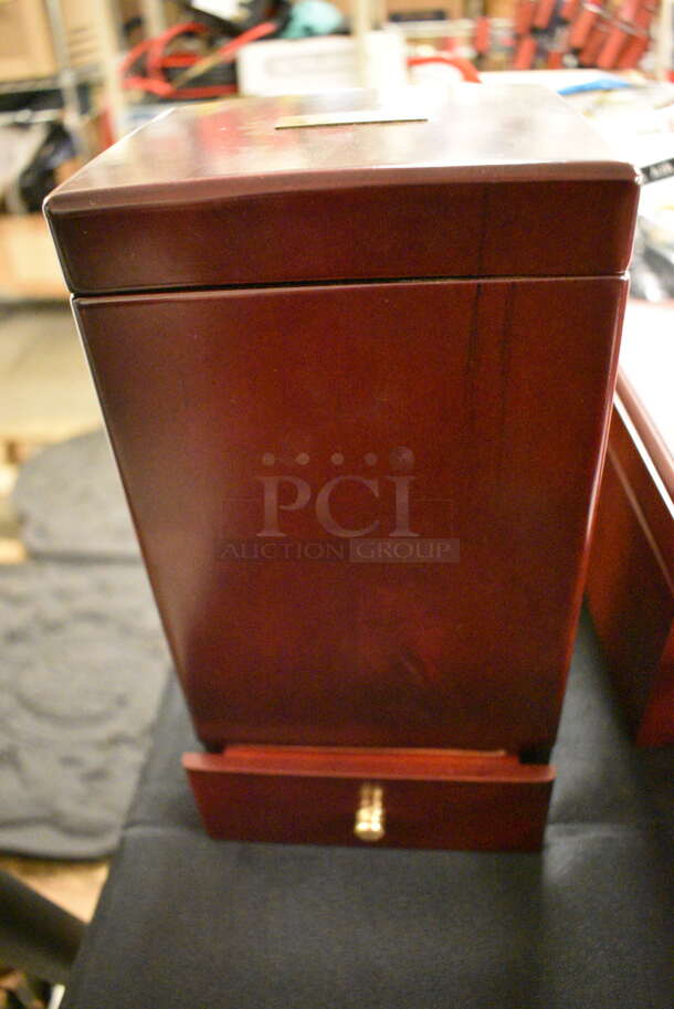 ALL ONE MONEY! Lot Of Various Items Including Wooden Cigar Humidor Boxes and Wooden Desk Organizer - Image 3 of 8