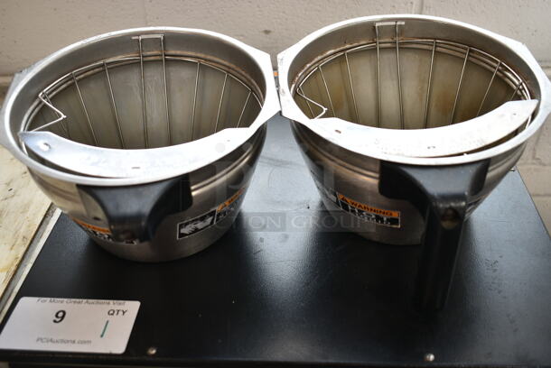 Bunn DUAL SH Stainless Steel Commercial Countertop Double Coffee Machine w/ Hot Water Dispenser, 2 Satellite Servers and 2 Metal Brew Baskets. 120/240 Volts, 1 Phase. - Image 5 of 8