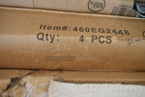 2 BRAND NEW SCRATCH AND DENT! Items; Box of 4 Regency 461EG2448 24" x 48" NSF Green Epoxy Wire Shelf and Regency 460EGSC2448 NSF Green Wire Security Cage - 24" x 48" x 61". 2 Times Your Bid! May Be Missing Pieces. - Image 2 of 3