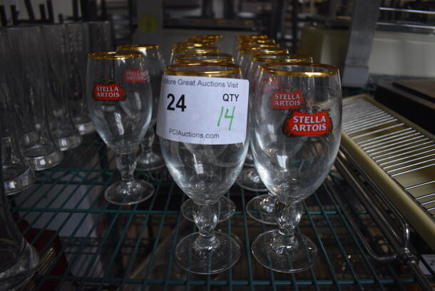 14 Stella Artois Beer / Wine Glasses. 3x3x7.5. 14 Times Your Bid! - Image 2 of 3