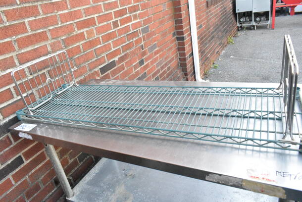 Stainless Steel Table on Commercial Casters w/ Metal Under Shelf and Contents Including Wire Shelf - Image 2 of 3