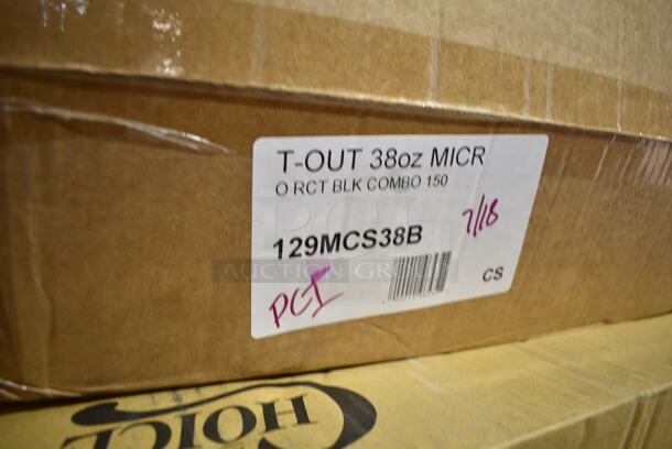 PALLET LOT of 27 BRAND NEW Boxes Including C54HT1 Dart Clearseal 5" Hinged Clear Slice Container - 250/Case, 433NHT101H Choice 1/6 Standard Size White "Thank You" Medium-Duty Plastic T-Shirt Bag - 1000/Case, 129MCS38B Choice 38 oz. Black Rectangular Microwavable Heavy Weight Container with Lid 8 3/4" x 6 1/4" x 2" - 150/Case, 127CH16 Choice 16 oz. Clear RPET Hinged Deli Container - 200/Case, 129MCR24B Choice 24 oz. Black Round Microwavable Heavy Weight Container with Lid 7 1/4" - 150/Case, 44712191261 Avantco A Plus 44712191261 Gasket for APST-27-8 Prep Tables, 5002TPJEC Lavex 2-Ply 550' Universal Jumbo Toilet Paper Roll with 7 1/2" Diameter - 12/Case, 795PTOKFT8 Choice Kraft Microwavable Folded Paper #8 Take-Out Container 6" x 4 3/4" x 2 1/2" - 300/Case, CTR16BD Dart SafeSeal 16 oz. Plastic Tamper-Resistant, Tamper-Evident Bowl with Dome Lid - 240/Case, 127SB24COMBO Choice 24 oz. Clear Plastic Salad Bowl with Lid - 150/Case, 129MCR24B Choice 24 oz. Black Round Microwavable Heavy Weight Container with Lid 7 1/4" - 150/Case, 433NACHOS Carnival King Small Clear 2 Compartment Plastic Nacho Tray - 500/Case, 50012W Choice 12 oz. White Poly Paper Hot Cup - 1000/Case, 500TO883 Choice 8" x 8" x 3" Microwaveable 3-Compartment Black / Clear Plastic Hinged Container - 100/Case, Dart 85HT3R 8" x 8" x 3" White Foam Three-Compartment Square Take Out Container with Perforated Hinged Lid - 200/Case. 27 Times Your Bid! - Image 8 of 12