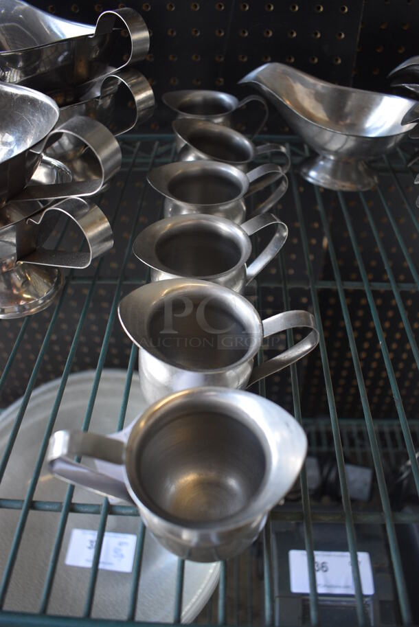6 Metal Cream Pitchers. 4x2.5x2.5. 6 Times Your Bid! - Image 2 of 2