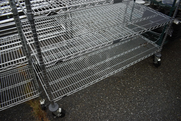 Metro Chrome Finish 5 Tier Shelving Unit on Commercial Casters. BUYER MUST DISMANTLE. PCI CANNOT DISMANTLE FOR SHIPPING. PLEASE CONSIDER FREIGHT CHARGES. 60x30x80 - Image 4 of 5