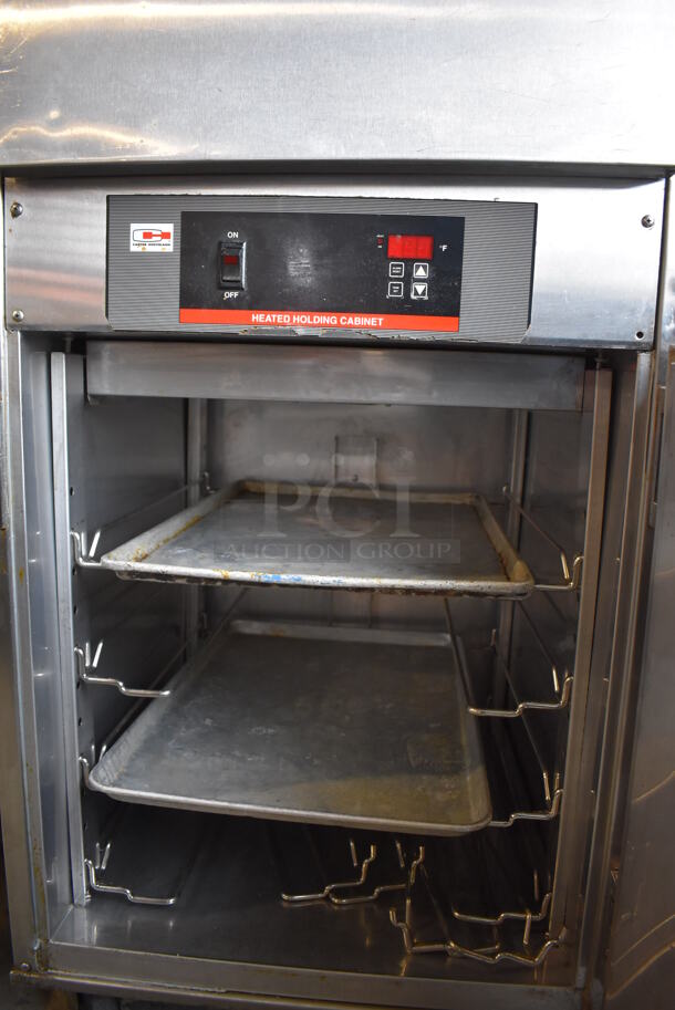 Carter Hoffmann Stainless Steel Commercial 2 Half Size Reach In Heated Holding Cabinet on Commercial Casters. 26.5x33x72. Tested and Working! - Image 10 of 11