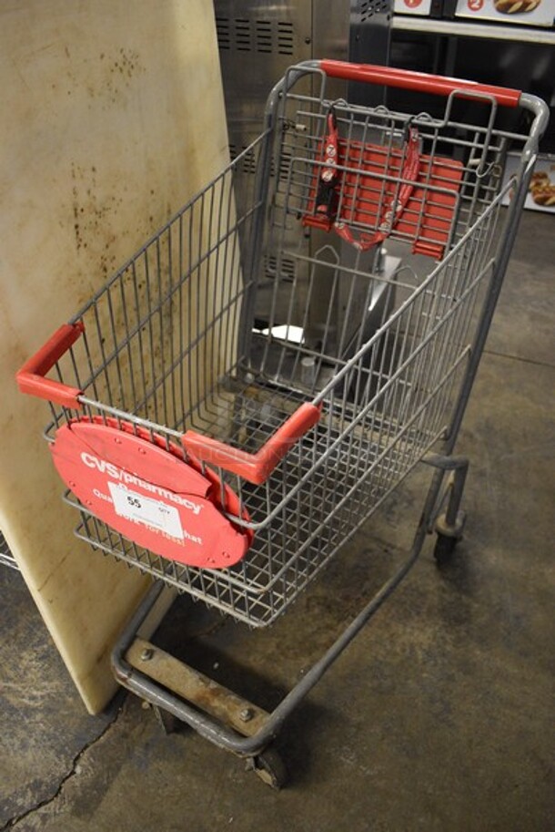 Metal Shopping Cart. 21x32x37. - Image 2 of 4