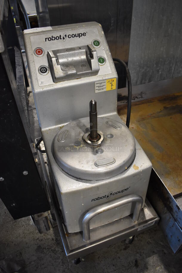 Robot Coupe R 10 Metal Commercial Countertop Food Processor Base on Cart. 250 Volts. 15x27x31 - Image 3 of 6