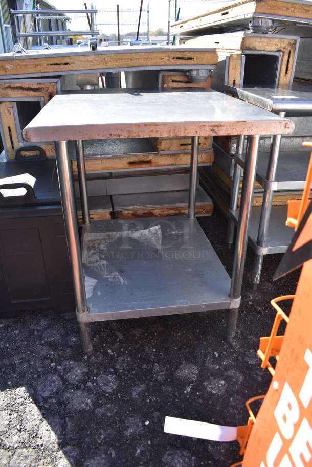 Stainless Steel Table w/ Metal Under Shelf. 36x30x36