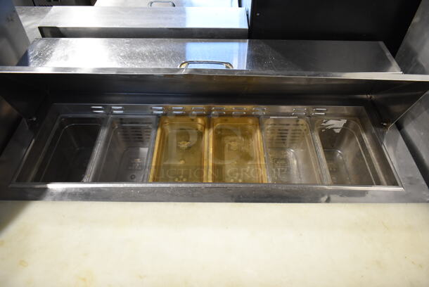 Turbo Air MST-48 Stainless Steel Commercial Sandwich Salad Prep Table Bain Marie Mega Top on Commercial Casters. 115 Volts, 1 Phase. Tested and Working! - Image 3 of 6