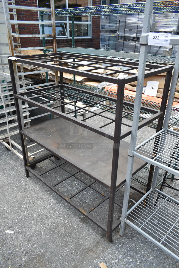 Black Metal Shelving Unit.  - Image 3 of 3