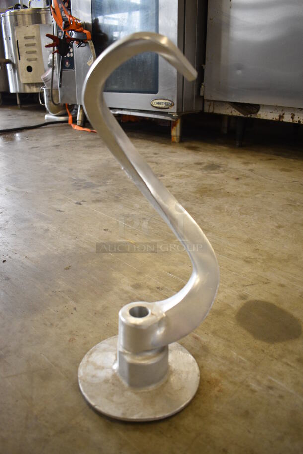 Metal Commercial Dough Hook for Hobart Mixer. 6.5x6.5x16.5