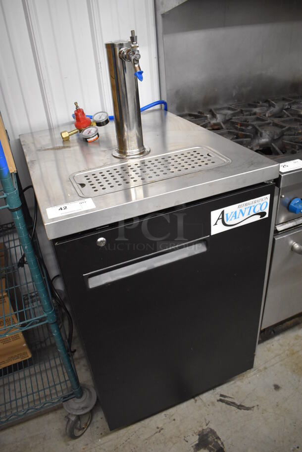 Avantco 178UDD1HC Stainless Steel Commercial Direct Draw Kegerator w/ Beer Tower and Coupler on Commercial Casters. 115 Volts, 1 Phase. 23.5x30.5x51. Tested and Working! - Image 3 of 8