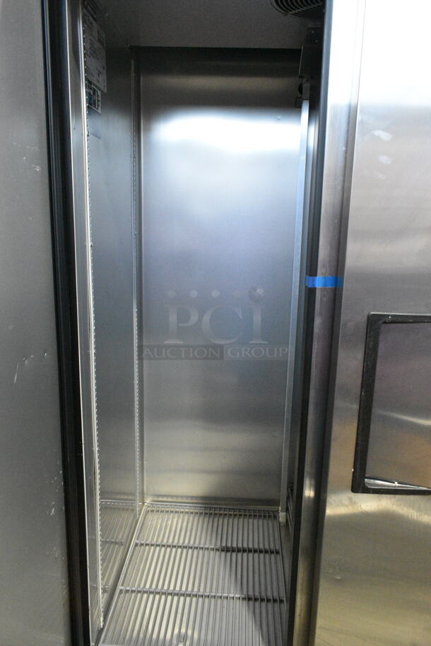 2021 True T-35-HC Stainless Steel Commercial 2 Door Reach In Cooler w/ Poly Coated Racks on Commercial Casters. 115 Volts, 1 Phase. Cannot Test Due To Missing Power Cord - Image 5 of 7