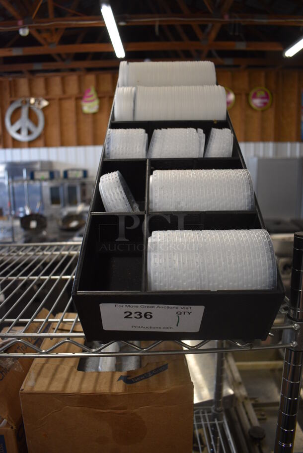 Black Poly Countertop Multi Compartment Holder. 8x21x16 - Image 2 of 3