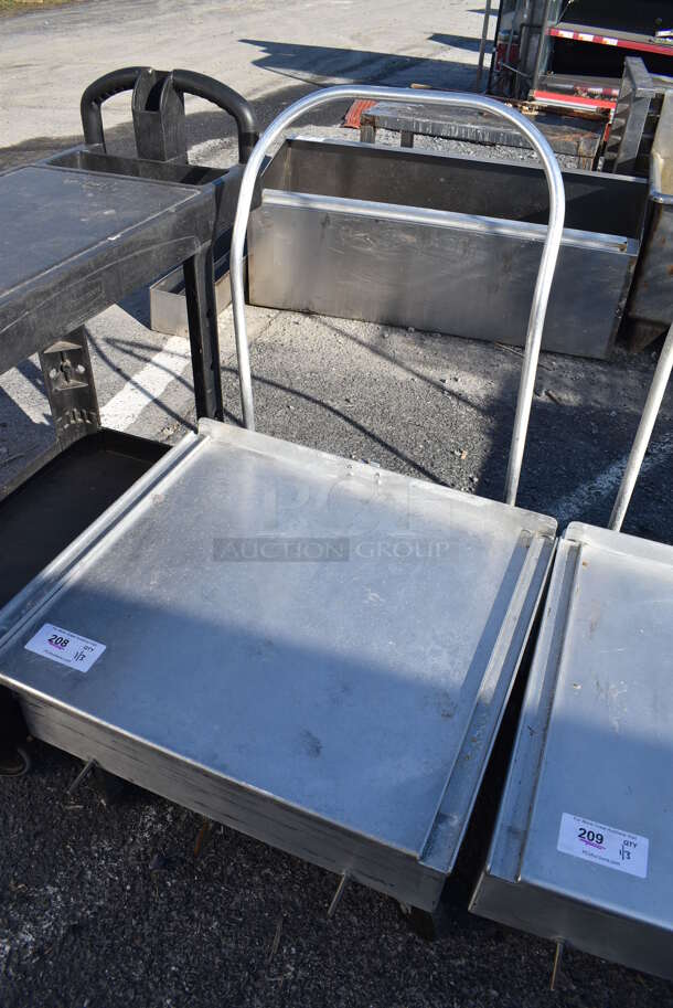 Metal Commercial Dolly w/ Push Handle on Commercial Casters. 27x32x39 - Image 2 of 4