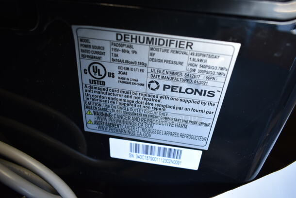 IN ORIGINAL BOX! Pelonis PAD50P1ABL ENERGY STAR 50 Pint Dehumidifier. 115 Volts, 1 Phase. - Image 7 of 7