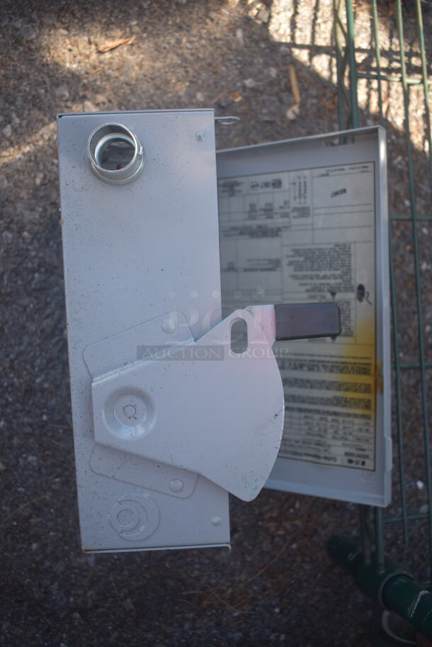 ALL ONE MONEY! Lot of Eaton Double Thow Safety Switch, GE General Duty Safety Switch And Steel Wall Shelf - Image 10 of 12