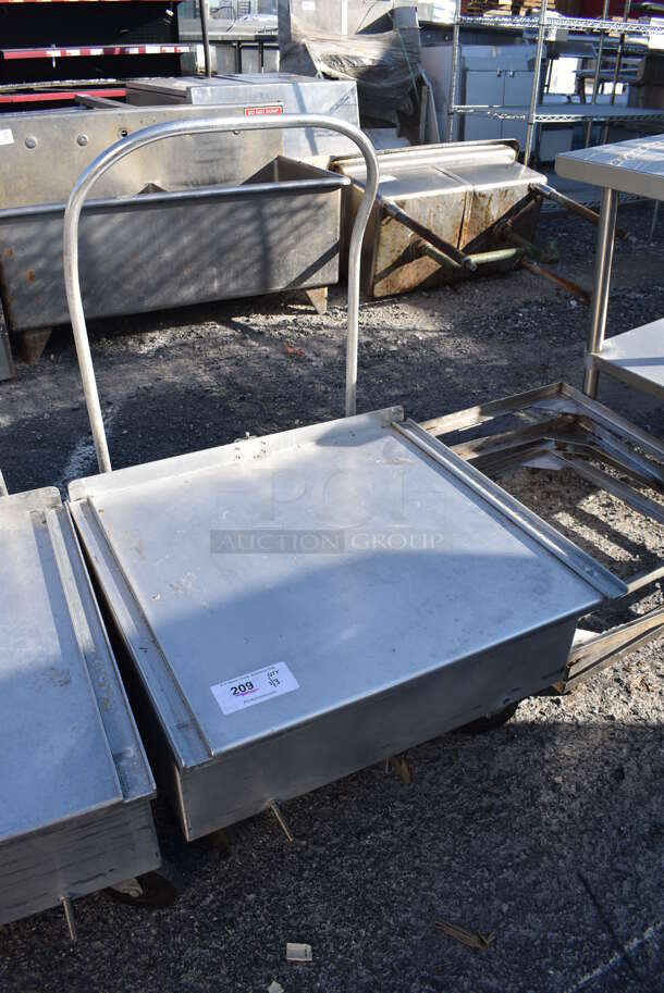 Metal Commercial Dolly w/ Push Handle on Commercial Casters. 27x32x39 - Image 2 of 3