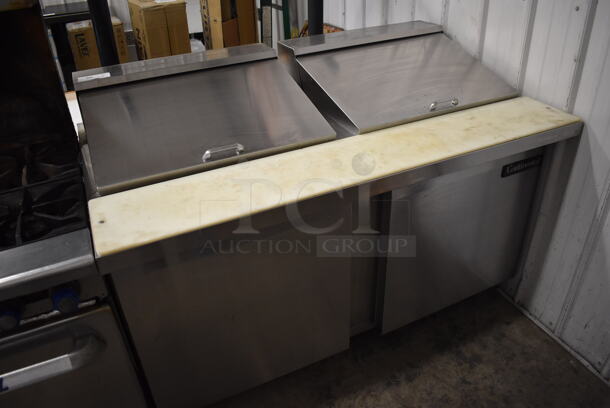 Continental SW60-24M Stainless Steel Commercial Sandwich Salad Prep Table Bain Marie Mega Top on Commercial Casters. 115 Volts, 1 Phase. 60x34x42.5. Tested and Powers On But Does Not Get Cold - Image 2 of 9