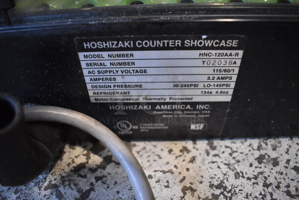 Hoshizaki HNC-120AA-R Metal Commercial Countertop Sushi Display Case Merchandiser. 115 Volts, 1 Phase. Tested and Working! - Image 6 of 7
