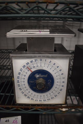 Edlund SR-2 Metal Countertop 2 Pound Capacity Food Portioning Scale. 7x7x9