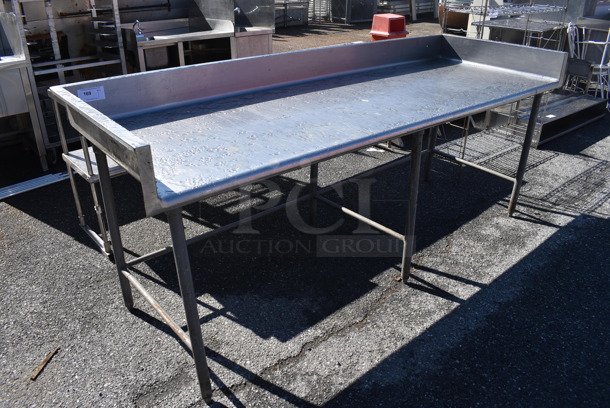 Stainless Steel Commercial Table w/ Back and Side Splash Guards. 96x34x40 - Image 2 of 3