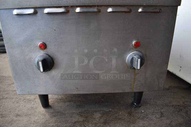 Cecilware EL-24 SH Stainless Steel Commercial Countertop Electric Powered 2 Burner Hot Plate Range. Missing 1 Leg. 240 Volts, 1 Phase. 15x24x13 - Image 2 of 6