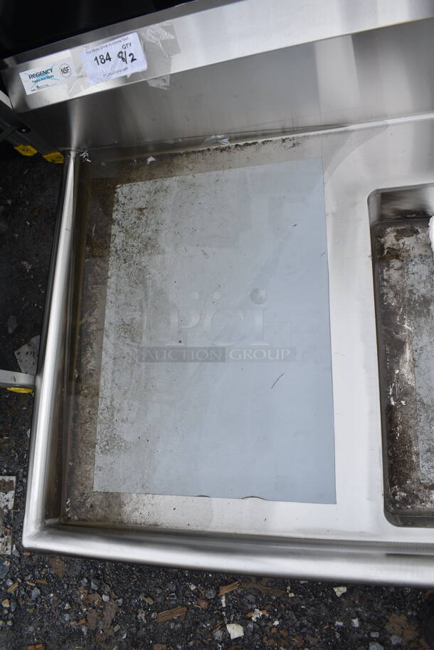 BRAND NEW SCRATCH AND DENT! Regency 600DDT48L 16 Gauge 4' Soiled / Dirty Dish Table - Left Drainboard. No Legs. - Image 5 of 6