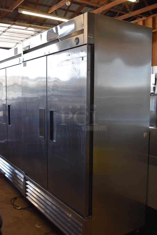 2016 True T-49F ENERGY STAR Stainless Steel Commercial 2 Door Reach In Freezer w/ Poly Coated Racks on Commercial Casters. 115 Volts, 1 Phase. Tested and Working! - Image 2 of 7