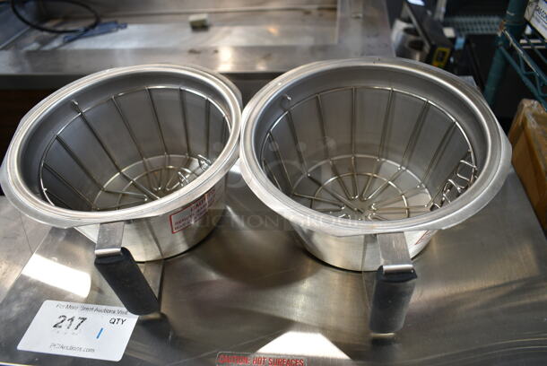 BRAND NEW SCRATCH AND DENT! 2024 Newco GDF-P Stainless Steel Commercial Countertop Double Coffee Machine w/ Hot Water Dispenser and 2 Metal Brew Baskets. Does Not Come w/ Satellite Servers. 120/240 Volts, 1 Phase.  - Image 7 of 8
