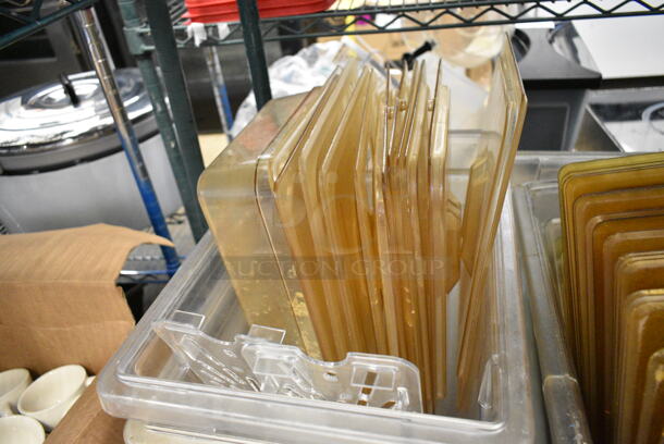 ALL ONE MONEY! Lot of Poly Bins and Lids.  - Image 4 of 7