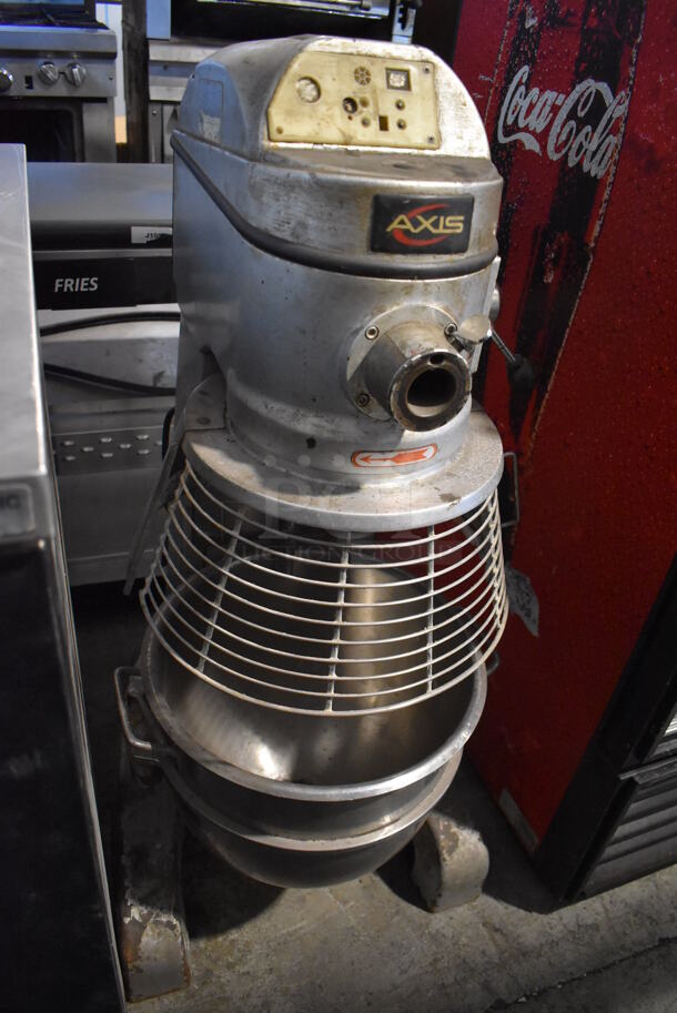 Axis M-30 Metal Commercial 30 Quart Planetary Dough Mixer w/ Stainless Steel Mixing Bowl and Bowl Guard. 110 Volts, 1 Phase. 21x24x45. Tested and Powers On - Image 3 of 8