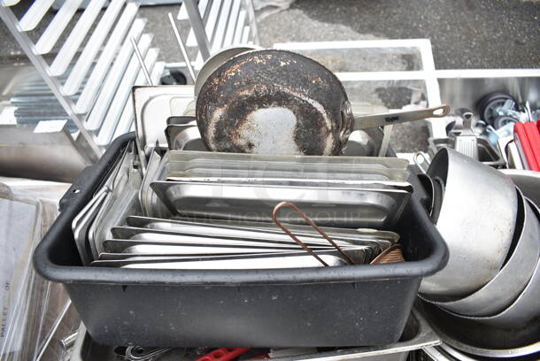 ALL ONE MONEY! PALLET LOT of Various Metal Items Including Drop In Bins, Stock Pot and Bowls.  - Image 7 of 11