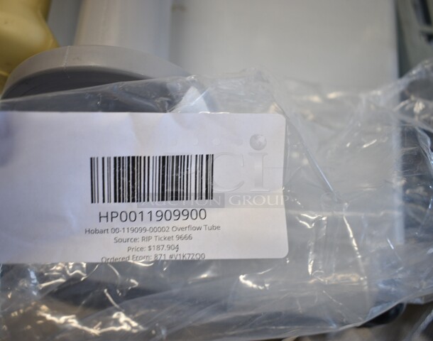 3 BRAND NEW SCRATCH AND DENT! Items Including HP0011909900 Hobart 00-119099-00002 Overflow Tube, HP0011992200 Hobart 00-119922-00001 Feed Stomper, HP00274312 Hobart 00-274312 Pestle. 3 Times Your Bid!  - Image 4 of 12