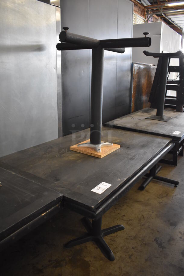 2 Black Wooden Dining Tables. 48x30x30. 2 Times Your Bid! - Image 3 of 5