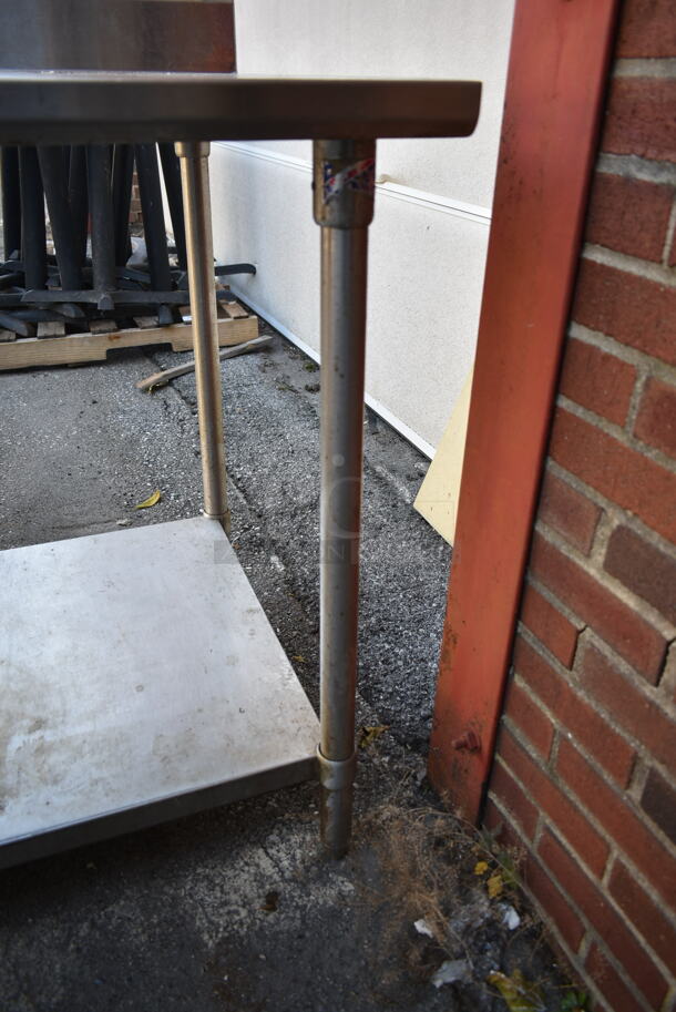 Stainless Steel Commercial Table w/ Back Splash and Under Shelf. - Image 4 of 4