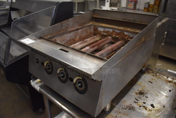 Stainless Steel Commercial Countertop Natural Gas Powered Charbroiler Grill. Missing Grates. 24x31x20 - Image 2 of 5