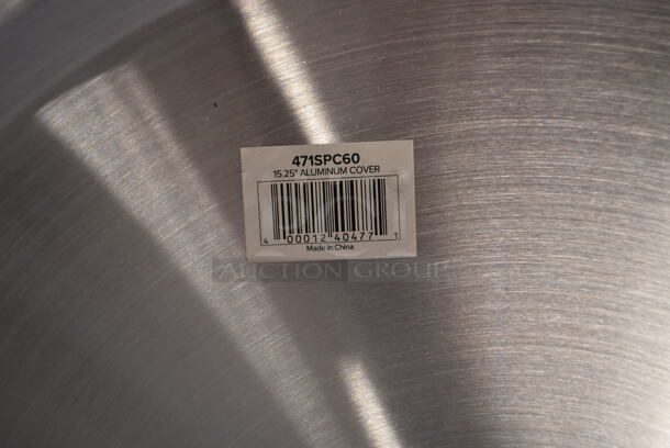 BRAND NEW SCRATCH AND DENT! Winco ALSB-60 Winco 60 Qt. Aluminum Stock Pot Steamer Basket and 471SPC60 Choice 16 15/16" Aluminum Pot / Pan Cover - Image 4 of 7