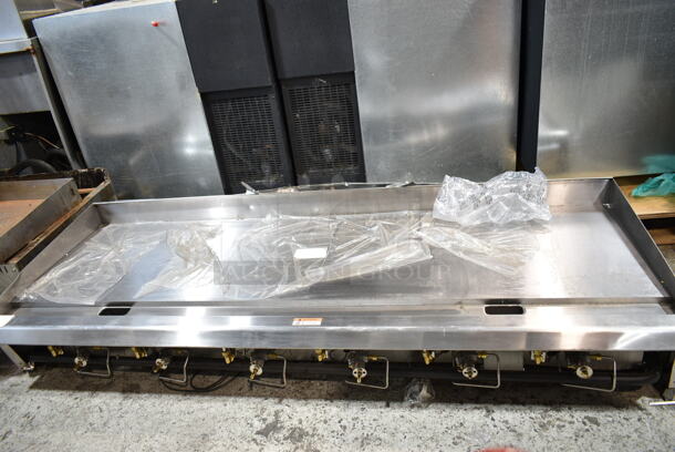 BRAND NEW SCRATCH AND DENT! 2023 Cooking Performance Group CPG 351GTOPG72NL Stainless Steel Commercial Countertop Natural Gas Powered Flat Top Griddle. 180,000 BTU.  - Image 1 of 6