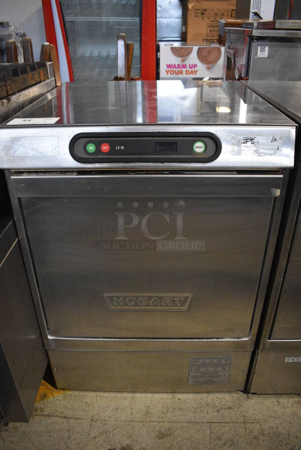 Hobart Model LX18H Stainless Steel Commercial Undercounter Dishwasher. 120/240 Volts, 1 Phase. 24x25x34
