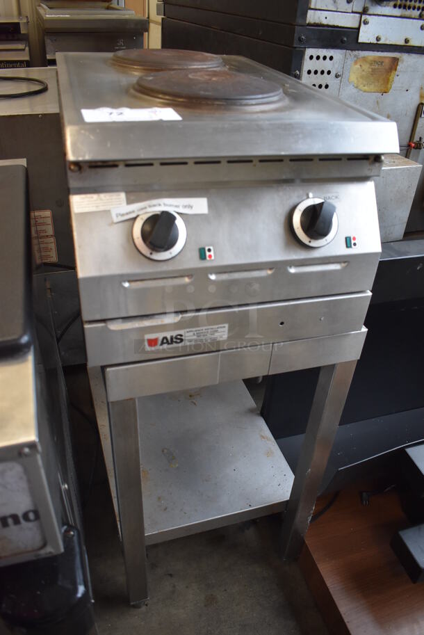 Garland ED-15THSE Stainless Steel Commercial Countertop Electric Powered 2 Burner Hot Plate Range on Stand. 208 Volts, 3 Phase. 15x24x38 - Image 2 of 7