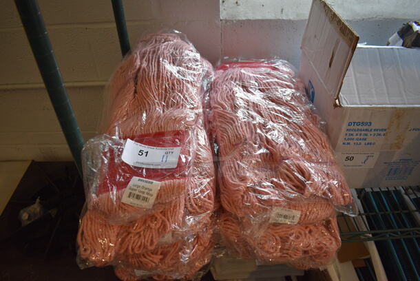 11 BRAND NEW! BWK5030R Large Orange Super Loop Mop Heads. 6x19x1. 11 Times Your Bid!