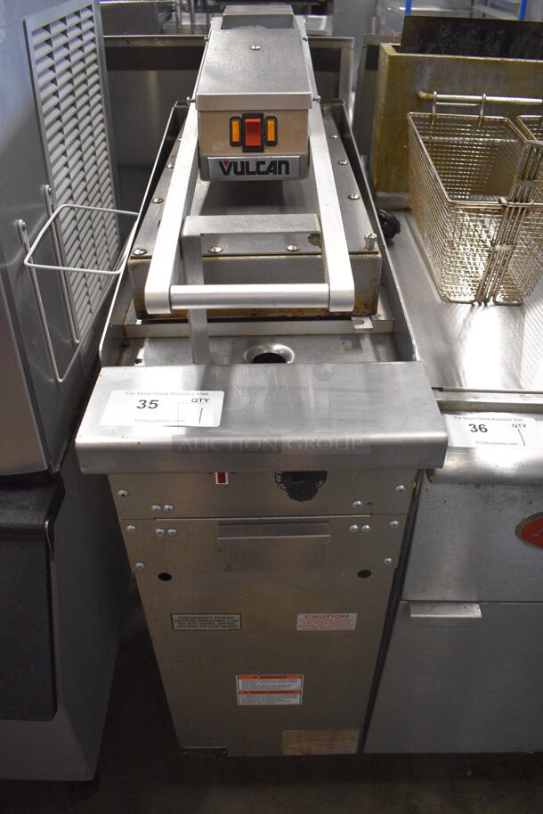 Vulcan Model EV12-12G208NDLS Stainless Steel Commercial Floor Style Electric Powered Flat Top Griddle w/ Panini Top on Commercial Casters. 208 Volts, 3/1 Phase. 15x40x47