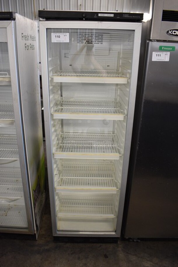 Vestfrost Model SCR 1300 Metal Commercial Single Door Reach In Cooler Merchandiser w/ Poly Coated Racks. 115 Volts, 1 Phase. 23.5x23.5x73. Tested and Working!