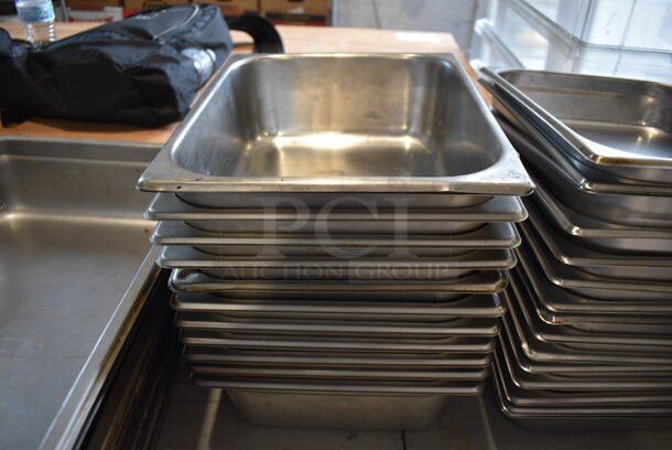 12 Stainless Steel 1/2 Size Drop In Bins. 1/2x4. 12 Times Your Bid!