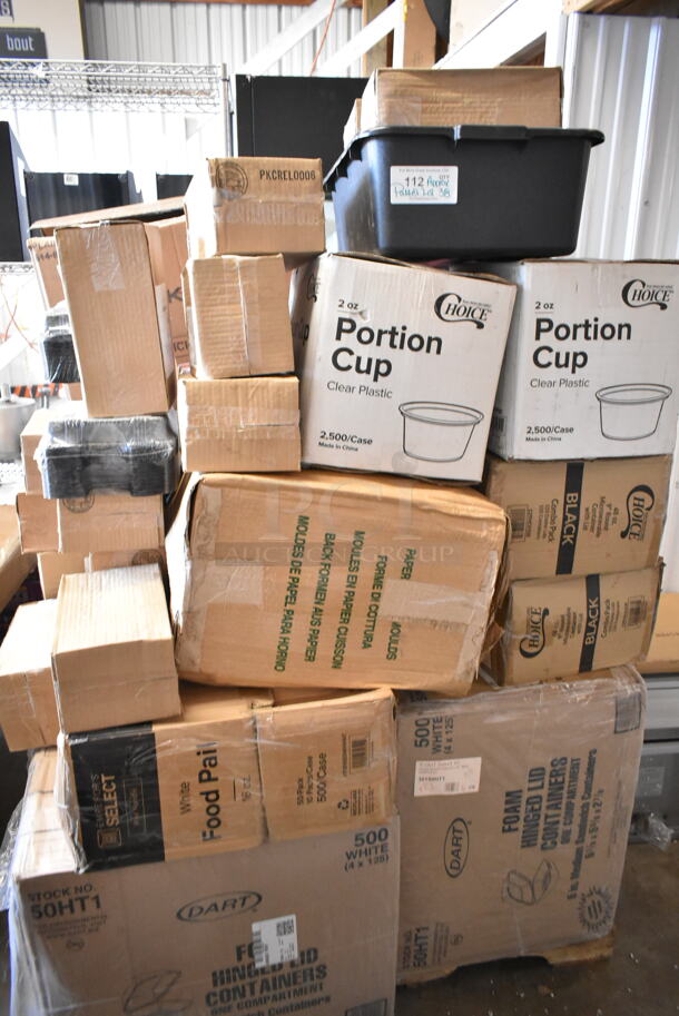38 BRAND NEW Boxes Including 120B225LB Choice Oblong Foil Containers, 99929565 Polar Pak 29565 8